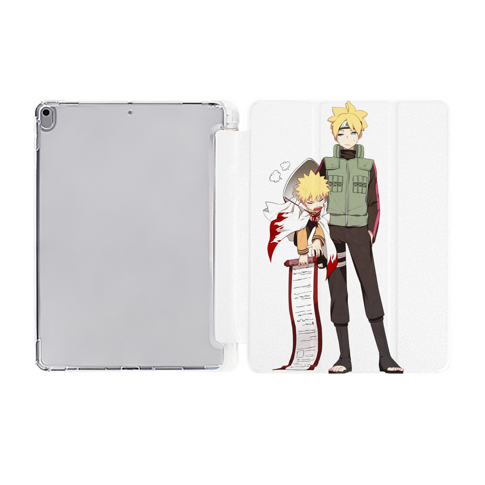 （画像用） NARUTO -ナルト- 波風 ミナト Namikaze Minato IPad ケース ペン収納付き 三つ折りスタンド PUレザー×シリコン 対応機種9.5/10.5/10.9インチ